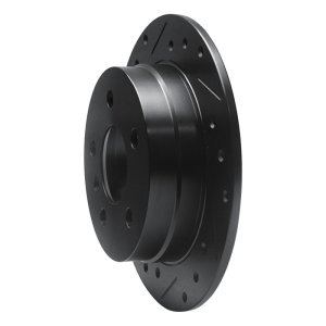 Mercedes-Benz B200 Brake Rotor (1) - Rear Left - R1 Concepts - Drilled & Slotted - Black - `06-`11